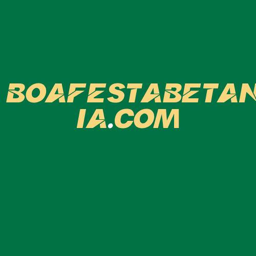 Logo da BOAFESTABETANIA